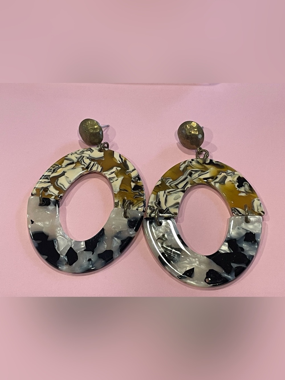 Statement Plastic Pierced Earrings #7477